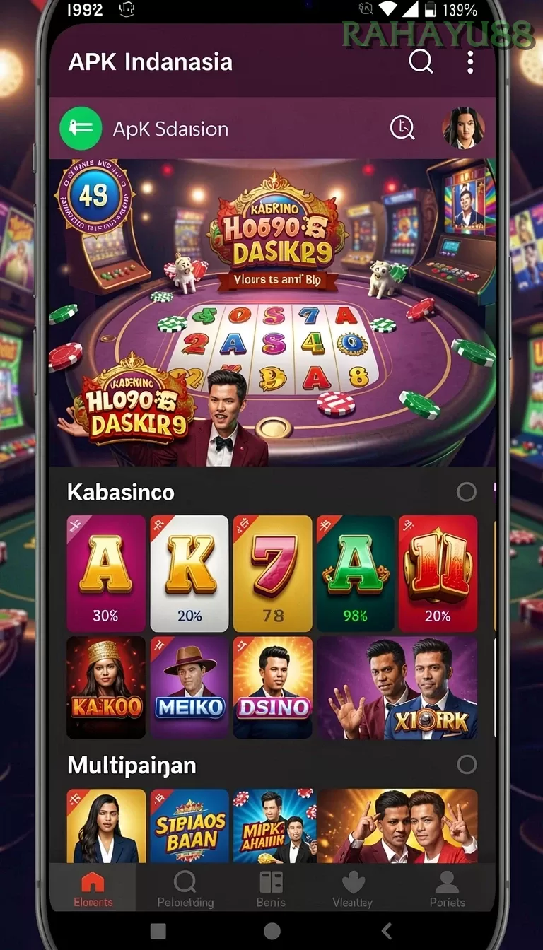Cuplikan layar MAINDUIT — menu navigasi